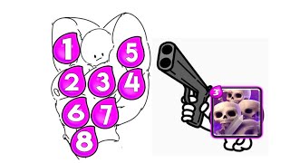 Skeleton Army Defends: ( Elixir 1 to 8 )