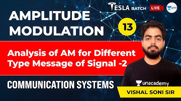 Communication Systems | AM Analysis for Different Message of Signal | Lec 13 | Amplitude Modulation