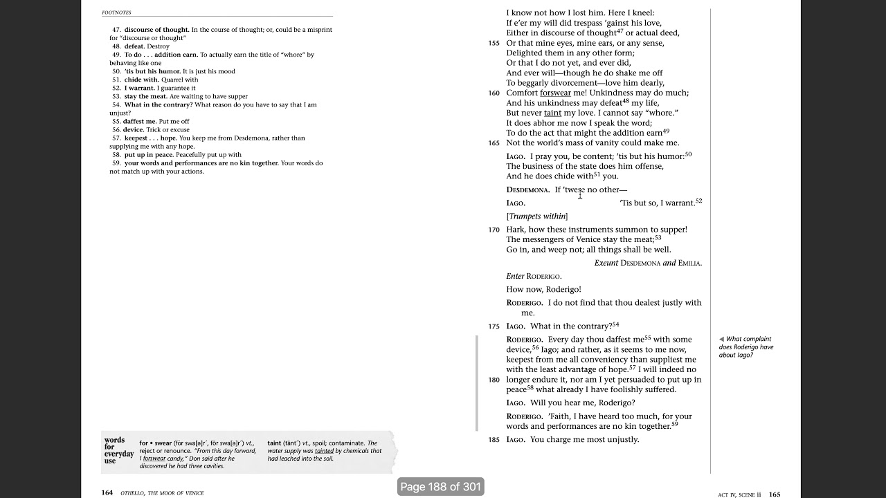 Othello Act 4 Scene 2 P5 - YouTube