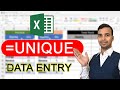 how to use unique formula in excel Easy Data Entry in MS Excel