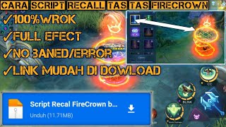 cara script recal tas tas firecrown full sound terbaru||QIMO GAMING