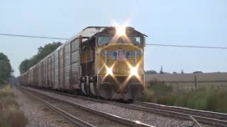 Union Pacific SD70Ms 4885 and 4898 Lead a Loaded Automotive Train on 10/6/19