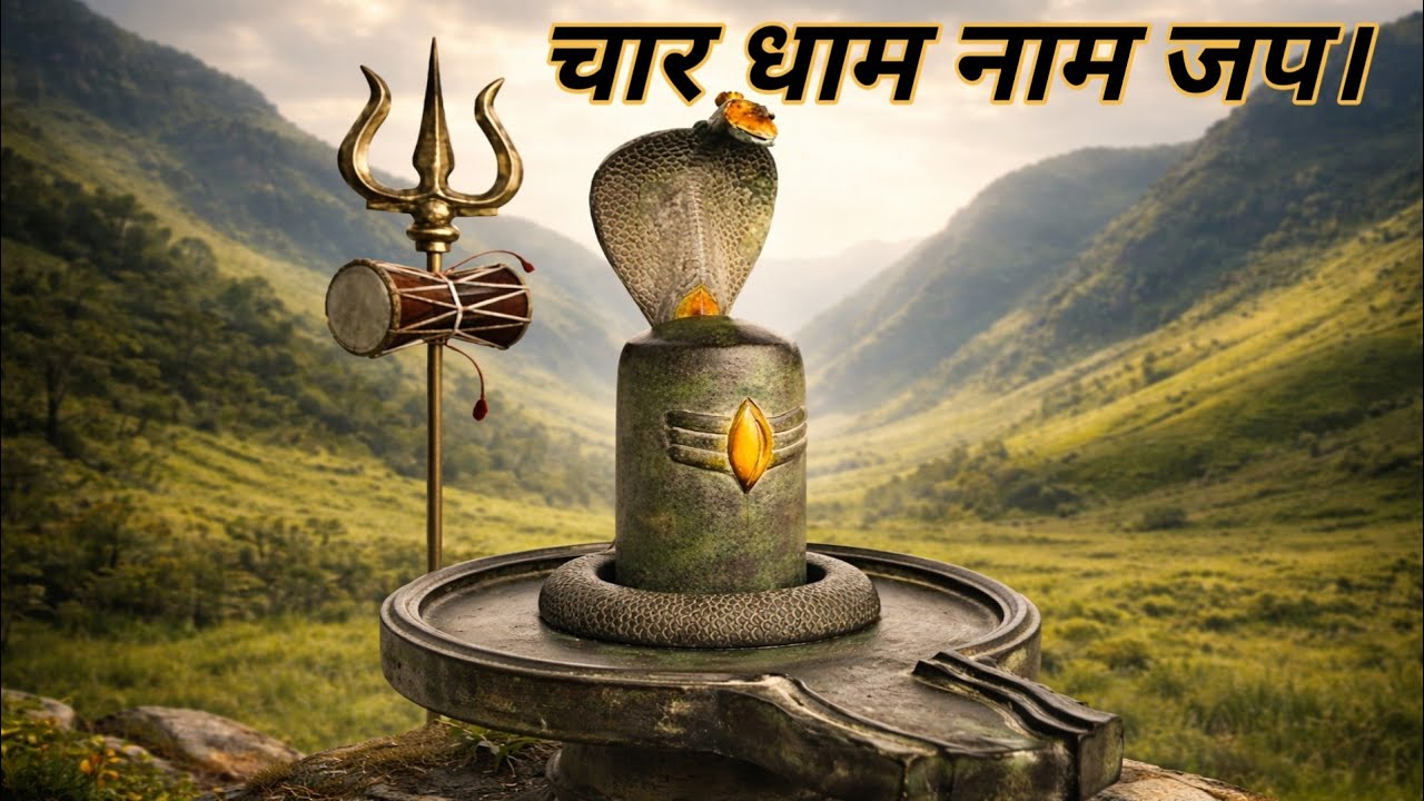 चार धाम नॉनस्टॉप नाम जप | केदारनाथ बद्रीनाथ जगन्नाथ रामेश्वरम् | पावन तीर्थ स्मरण