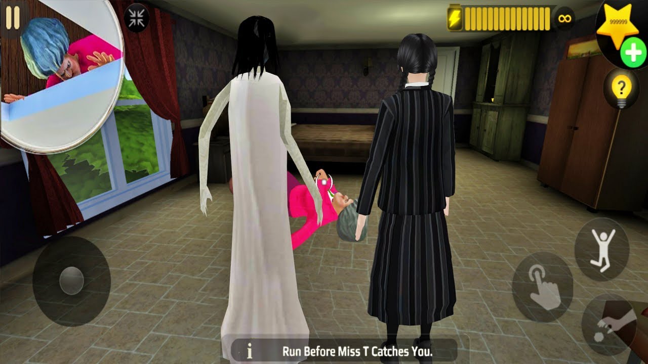 Play As Wednesday And Slendrina In Scary Teacher 3D