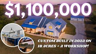 18-Acre Modern Farmhouse in Ash Grove, MO 😍 30x40 Shop   2 Ponds