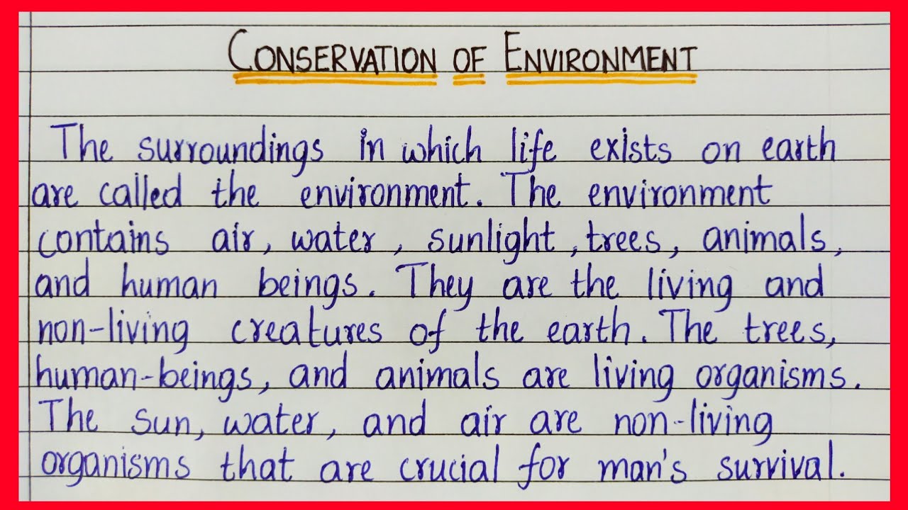 short essay on environmental conservation