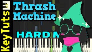 Thrash Machine from Deltarune - Hard Mode [Piano Tutorial] (Synthesia)