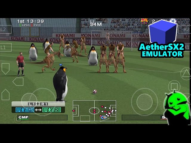 PES 2020 PS2 Full HD - Dinosaur vs Penguin (PCSX2) 