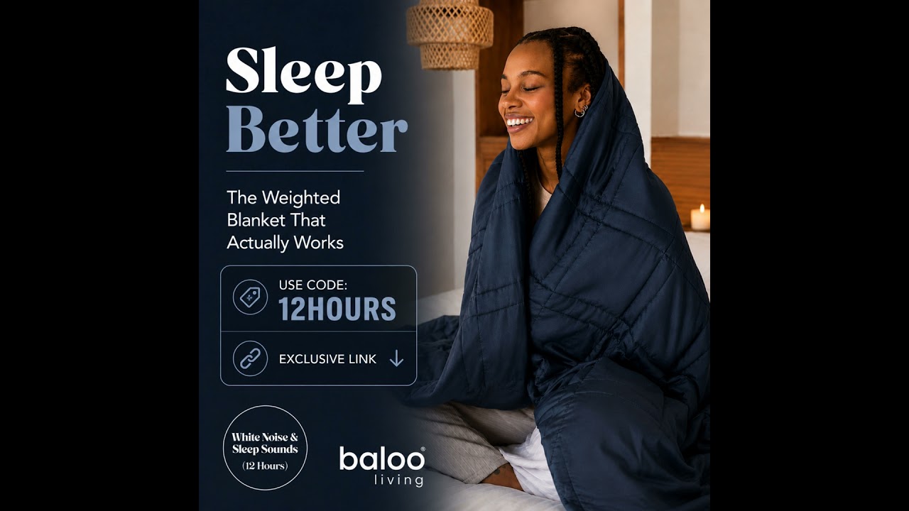 The Missing Piece for Better Sleep | Baloo Living Weighted Blanket + Soft Rainstorm | Sleep Sound...