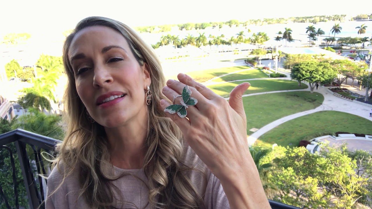 Kantis Monarch 18K White Gold ButterflyRing