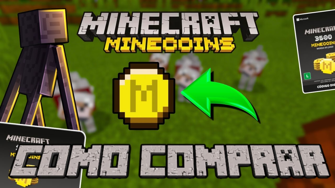 COMO COMPRAR MINECOINS e USAR o MARKETPLACE do MINECRAFT BEDROCK (PC e ...