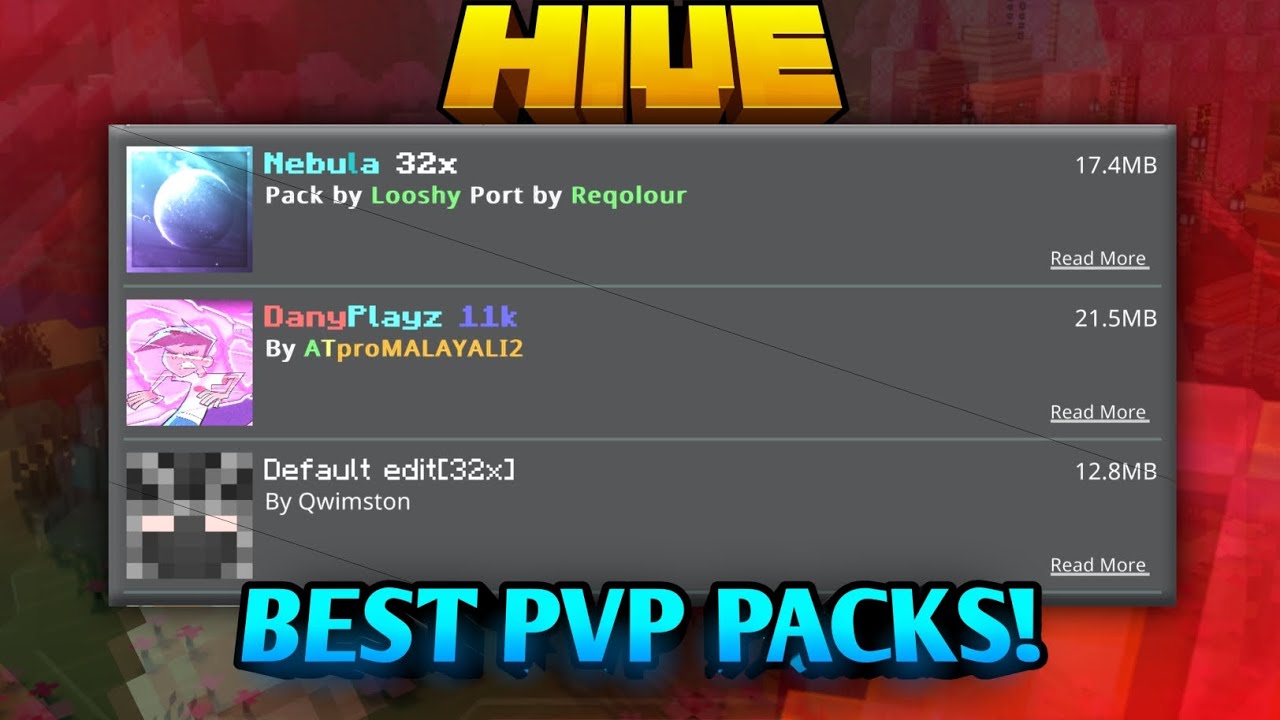Top 3 Best PvP Texture Packs For MCPE - YouTube