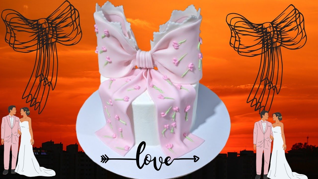 Gumpaste! Fondant Ribbon Bow 🎀 🎀Tutorial for Cake/Bow 🎀🎀 !Fondant Bow 🎀🎀/Ribbon Bow tie cake topper