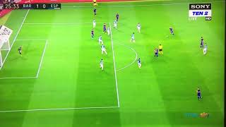Barcelona vs espanyol messi's goal. clear offside wtf.