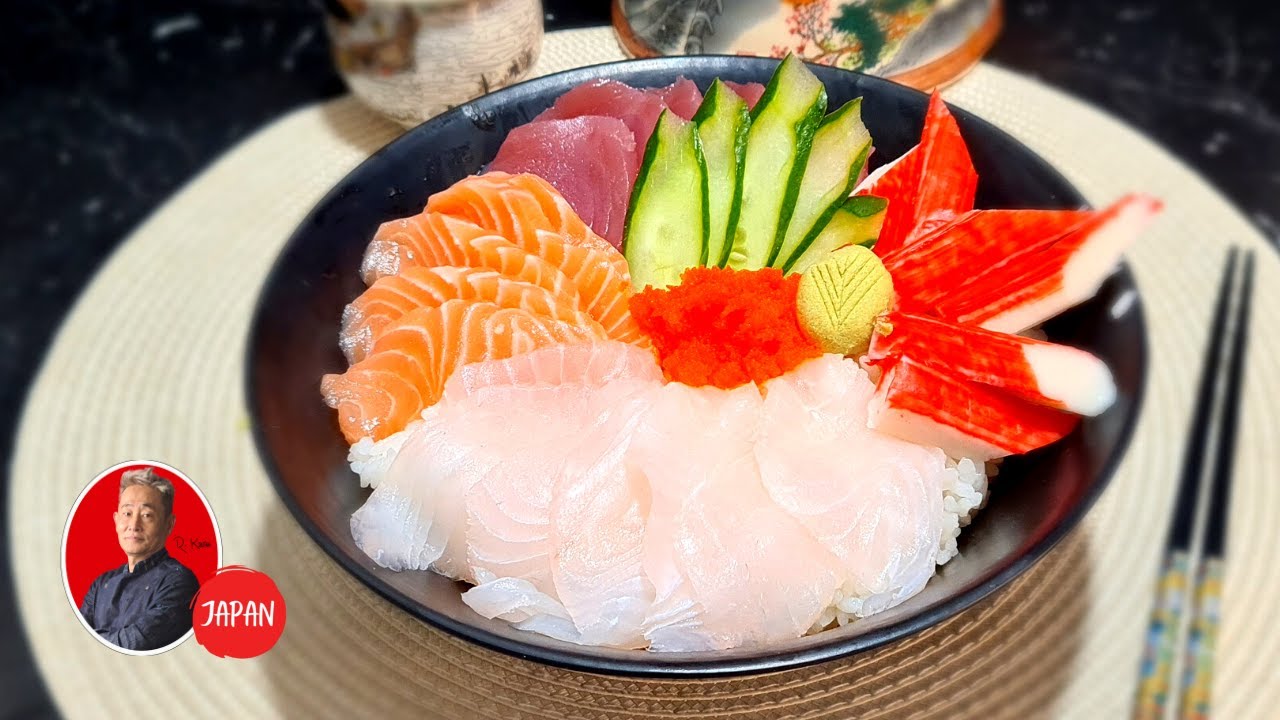 Chirashizushi o prato tradicional japonês