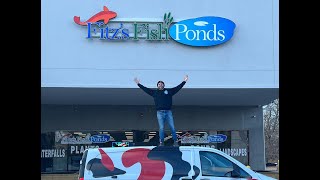 Fitz Visits the Fairfield Retail Store! Amazing New Indoor Tanks and Light Up Fitz Fish Ponds Sign!