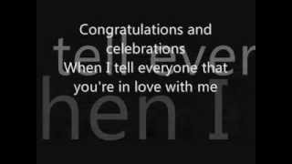 Video thumbnail of "Congratulations by Cliff Richard lyrics"