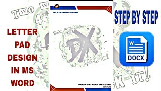 ms word me letter pad kaise banaye - how to make letterhead in ms word | Letterpad design in ms word