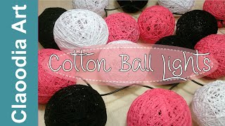 cotton ball diy lights