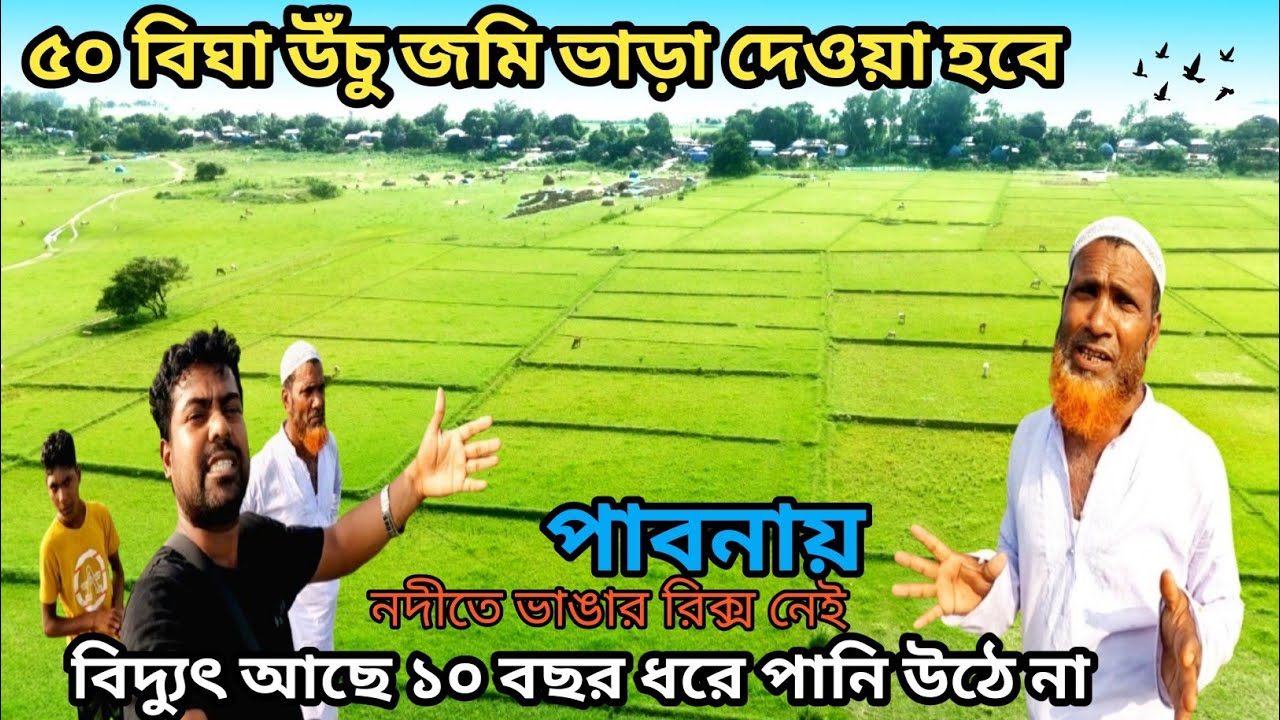 ৫০ বিঘা উঁচু জমি ভাড়া হবে বিদ্যুৎ আছে নদী ভাঙ্গন নেই পানি উঠে না @Mati o Manush by Ratan ||