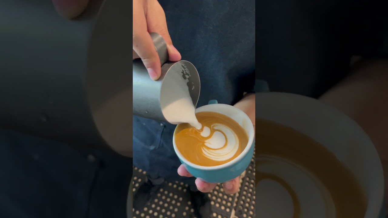 Latte art – by Kelsa – Rest for sure || Tata Vlog #latteart #barista #coffee #coffeeshop