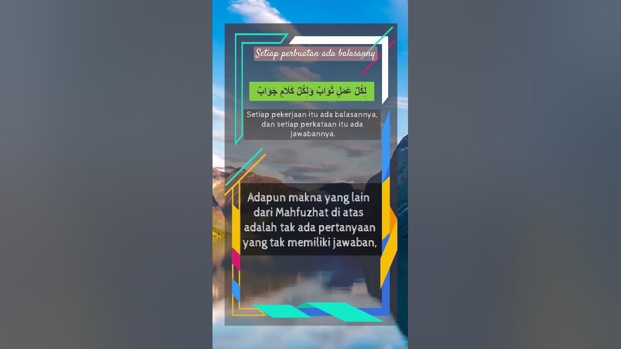 Setiap perbuatan ada balasannya - YouTube