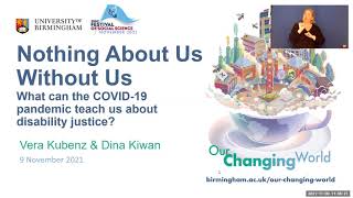 Nothing About us Without Us - what can the Covid-19 pandemic teach us about disability justice?