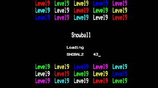BBC Micro text adventure - Snowball by Level 9 Computing - loading music & initial gameplay