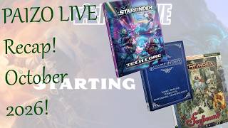 Paizo Live October 2026 Summary