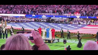 Pentatonix singing the National Anthem at the College Football National Championship