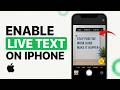 How to Enable Live Text on iPhone