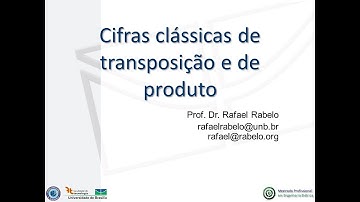 Introdução à Criptografia - Cifras clássicas de transposição e cifras de produto (vídeo 3/3)