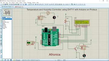 Temperature and Humidity Controller with Real Time Set Point using DHT11 with Arduino on Proteus