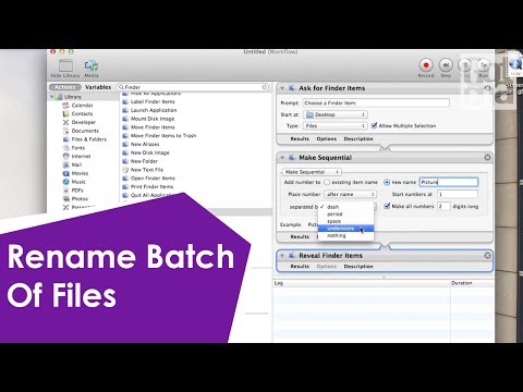 Short how-to video | Rename Batch Of Files Using Automator