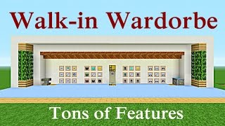 Hey everyone this is a Walk-in Wardrobe were you could select a variety of outfits with a press of a button. The redstone is simple 
