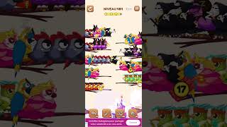 bird sort 2 color puzzle solution niveau 484 #games #gaming #puzzle #puzzlegame #androidgames