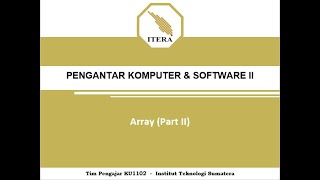 PENGANTAR KOMPUTER & SOFTWARE II | Pertemuan 13