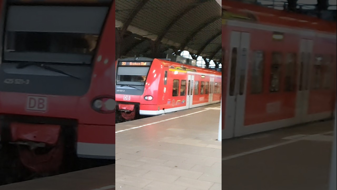 REGIO train arrives in Bonn Germany