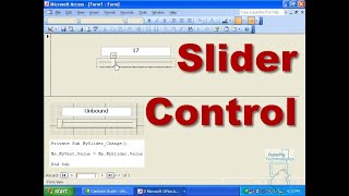 Step by step set up and usage of the ActiveX Slider Control for Access ~ DataPig
