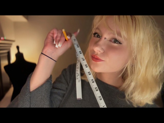 asmr mumbling and measuring 📝 heavy accent unintelligible / inaudible with broken English