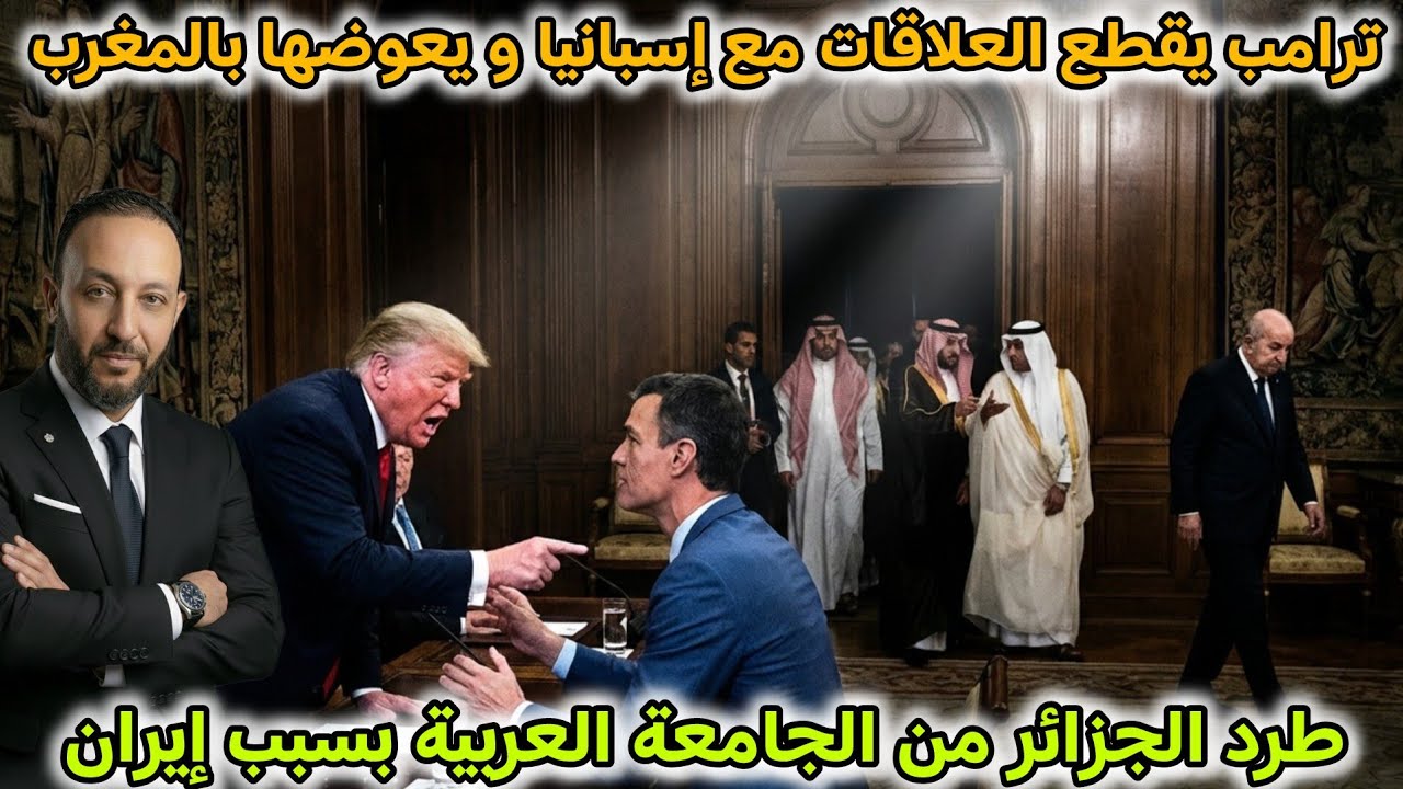 ترامب يقطع العلاقات مع إسبانيا و يعوضها بالمغرب، و طرد الجزائر من الجامعة العربية بسبب إيران