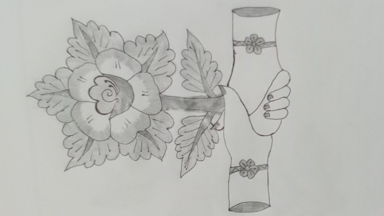Handshake with Flower drawing || Friends handshake || Handshake is drawing very easy step by step. 