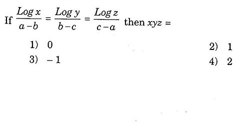 If Logx/a-b= Logx/b-c= Logx/c-a, then xyz= #logarithms #function #calculus #shorts #objectivemaths