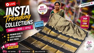 🔴Live| ❣️Insta Trending Collections Offer la பாக்கலாம் வாங்க❣️|Elampillai Sarees|🟢Order👉8973734361 screenshot 3