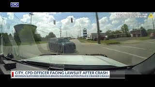 Columbus police officer ran red light, caused woman's injuries in car crash, lawsuit claims