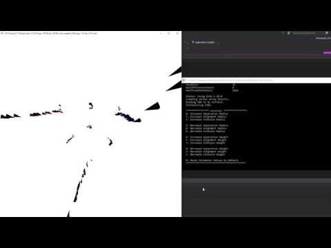 OpenGL CUDA 3D Bird-oids Implementation [C++]