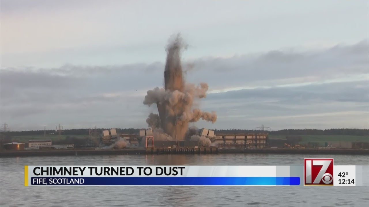 Chimney turned to dust in Scotland
