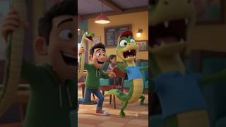 🐍 The Funny Snake Meets a Human! 😂 | #viral #cartoon #Shorts #GiggleToonsTV #Funny #kids #FunnySnake