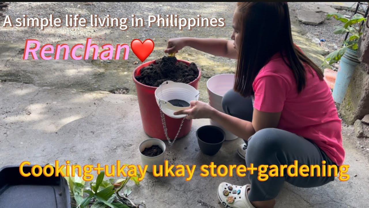 Daily life living in Philippines🇵🇭/cooking macaroni soup for students/ukay2x clothes store/gardening