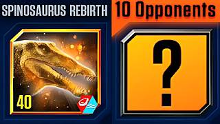 AQUATIC WAVE PACK SPINOSAURUS REBIRTH DEFEAT 10 OPPONENTS | JURASSIC WORLD THE GAME screenshot 1